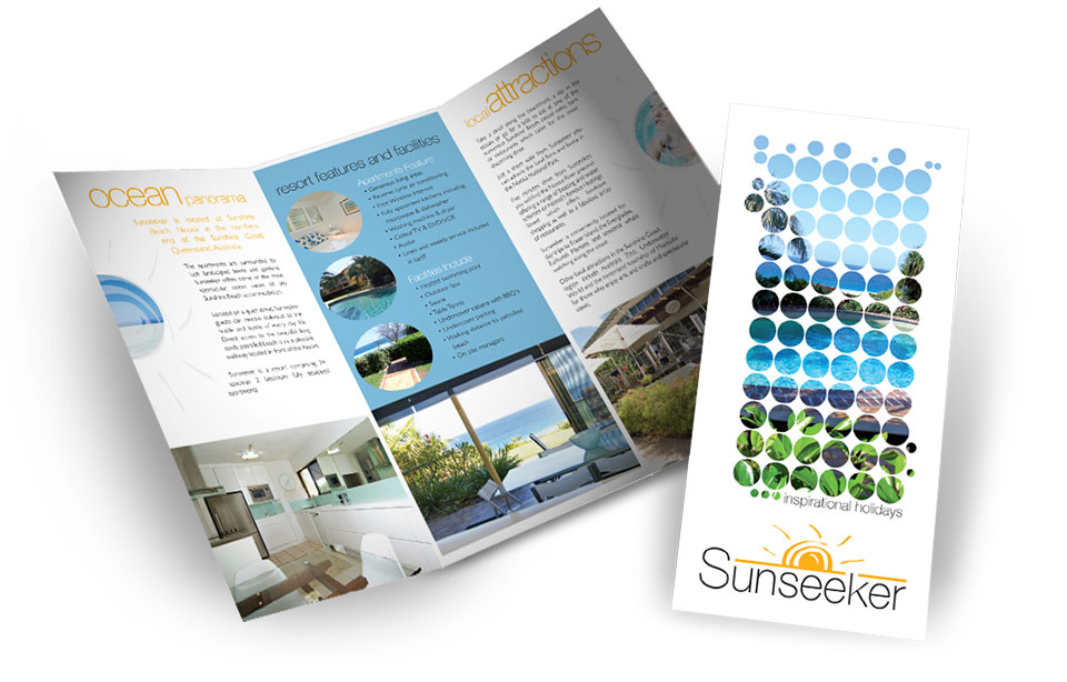 Folding brochure design