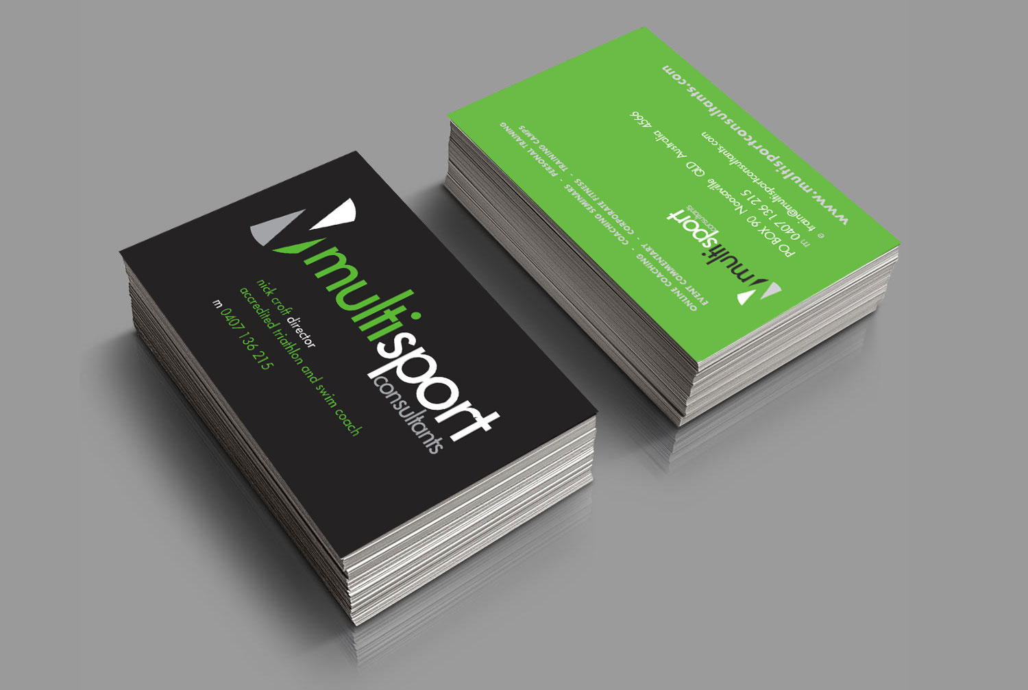 Business Card design for Multisport Consultants