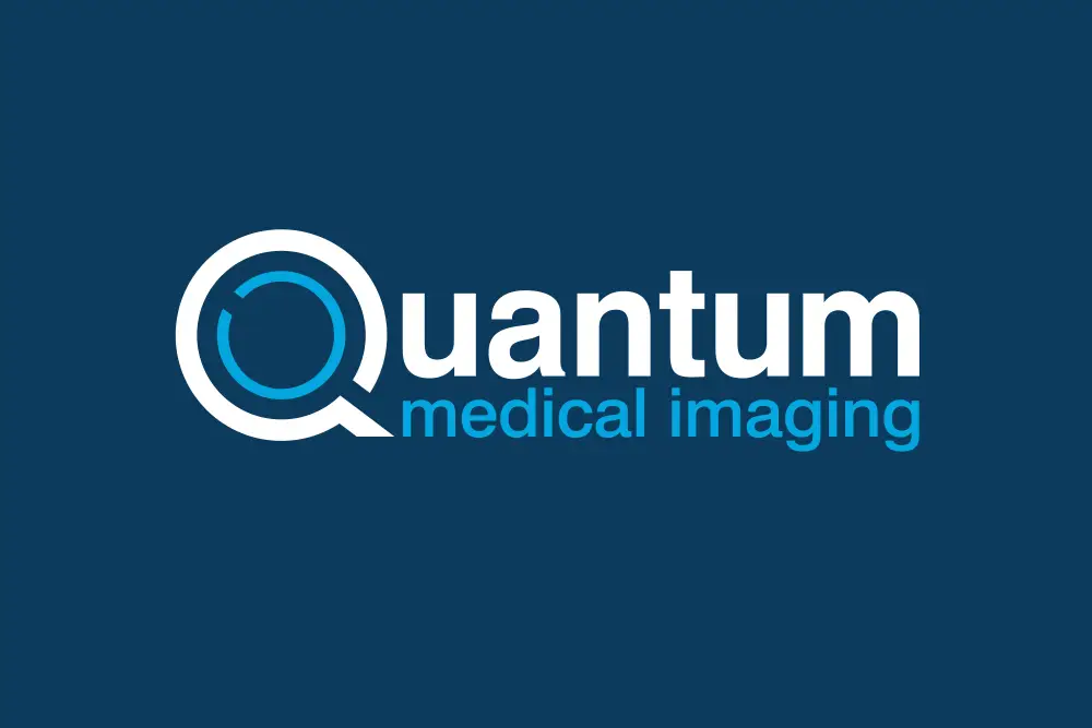 Example of a professional business name and logo design created by IC Creative Design for Quantum Medical Imaging on the Sunshine Coast