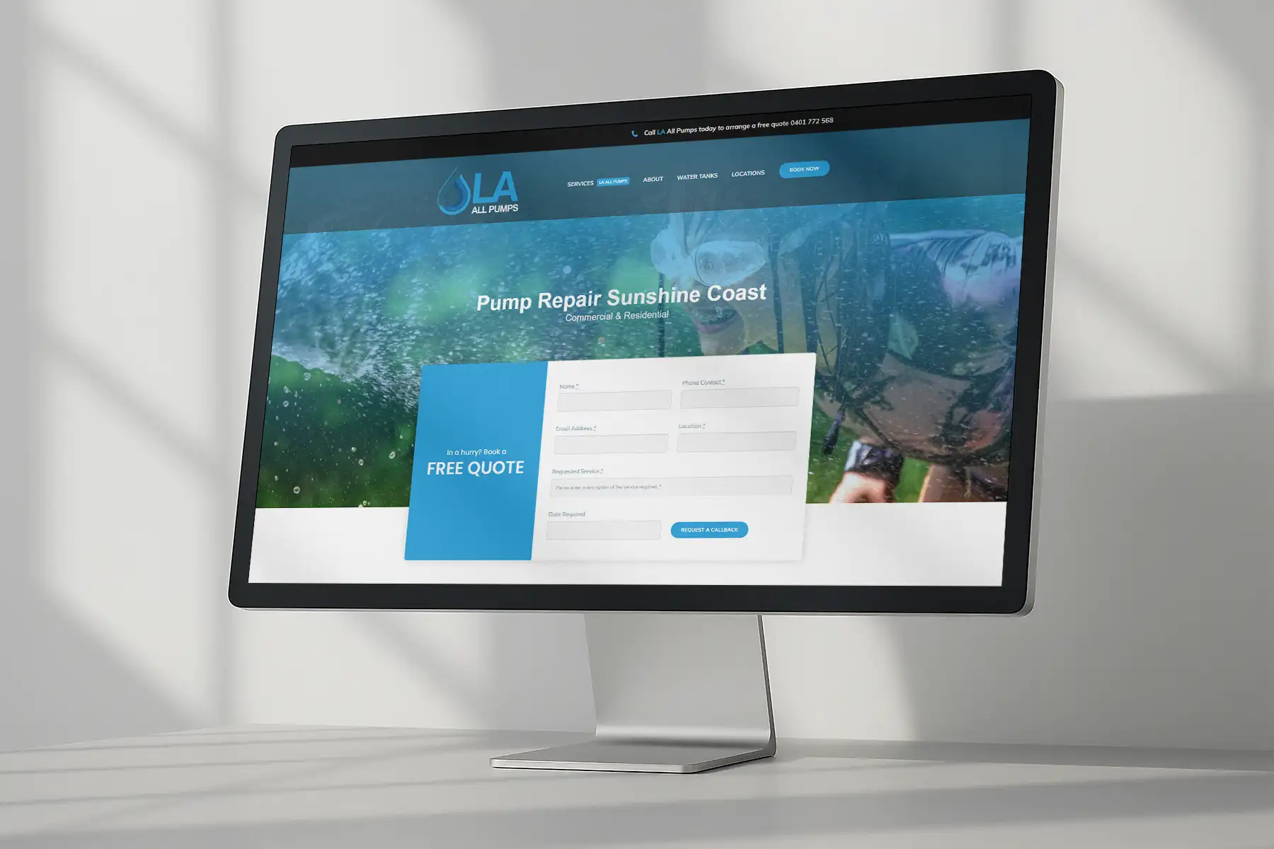 Website design for Sunshine Coast business created by IC Creative Design