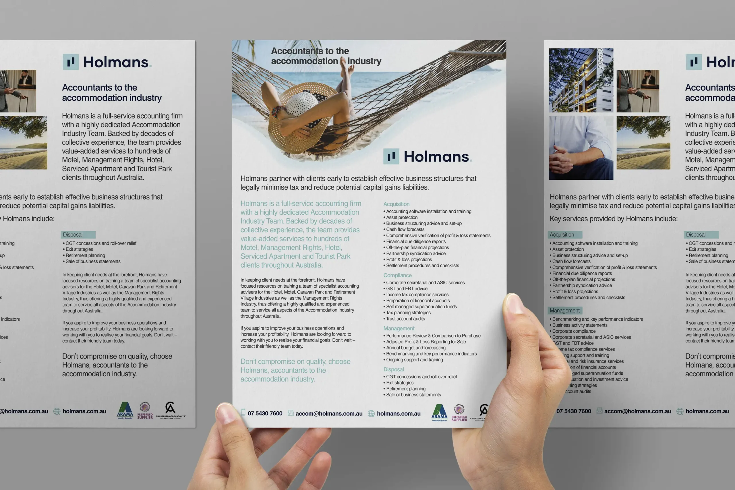 Website and brochure design for an accounting firm