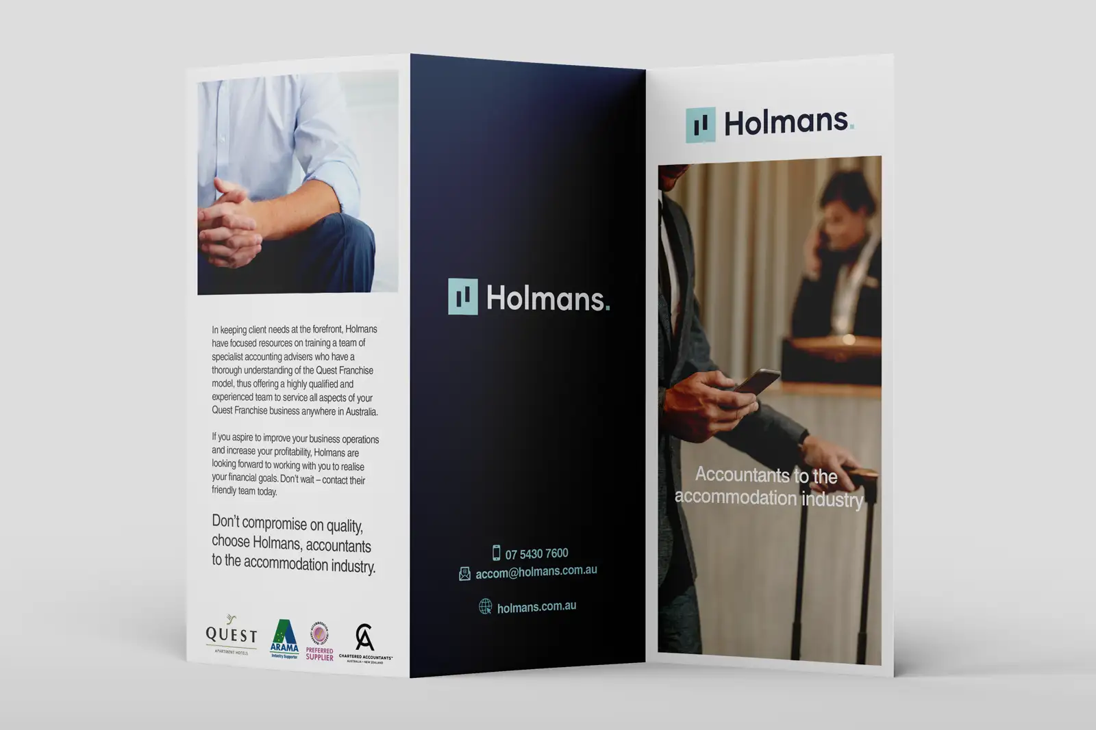 Visit Holmans to view the live website.