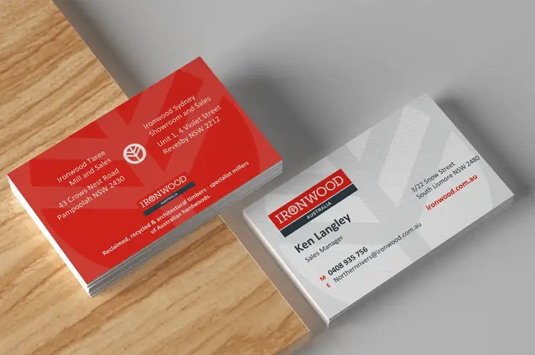 print design services – Ironwood business card design
