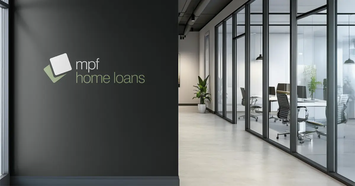 Responsive website design branding extended to MPF Home Loans office signage